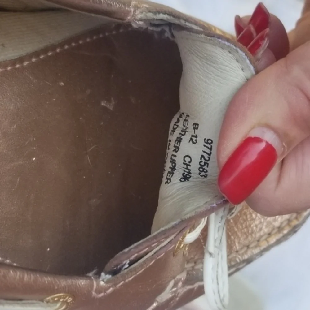 Sperry rosegold leather‎ topside 9.5